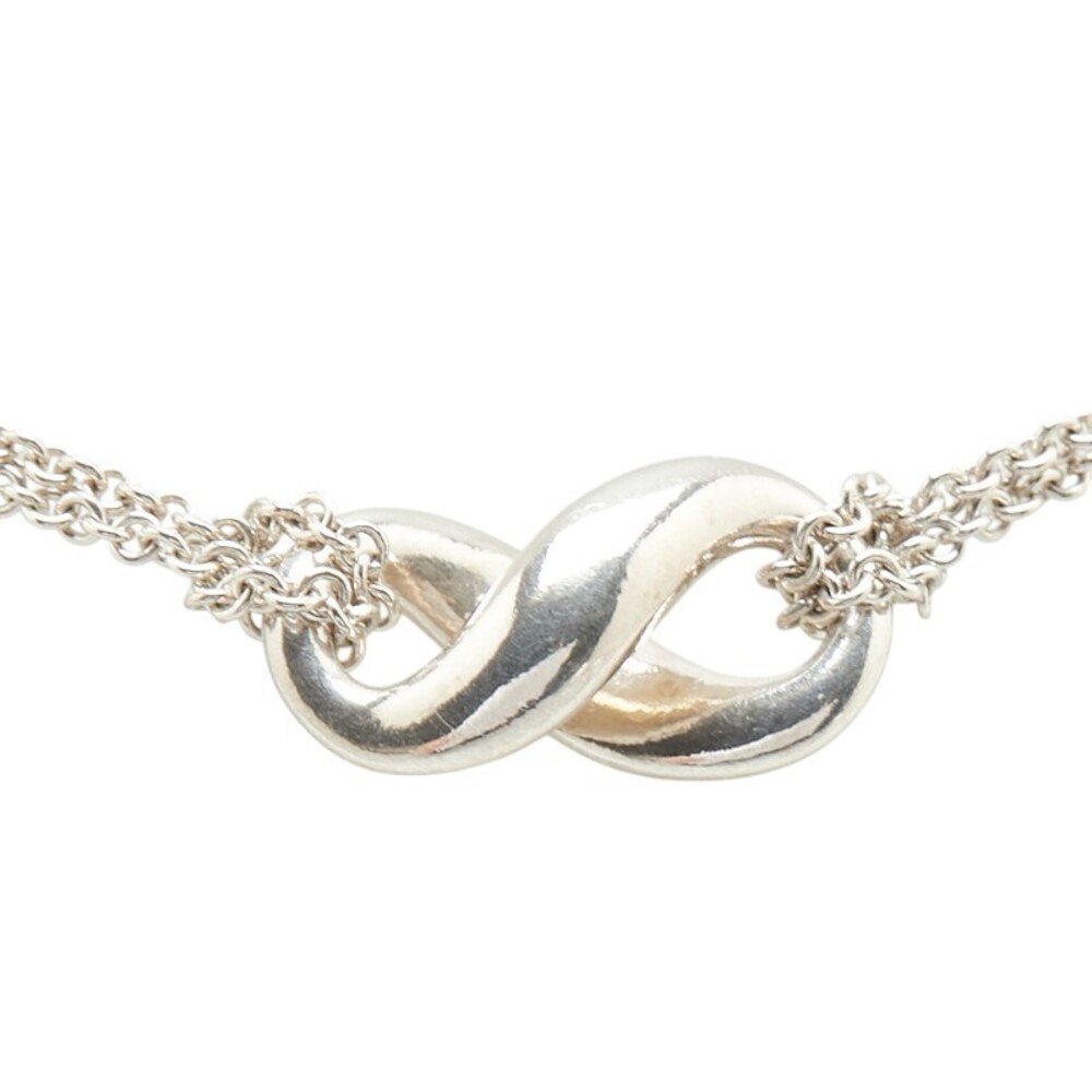 Tiffany Co Infinity Necklace Double Chain Silver